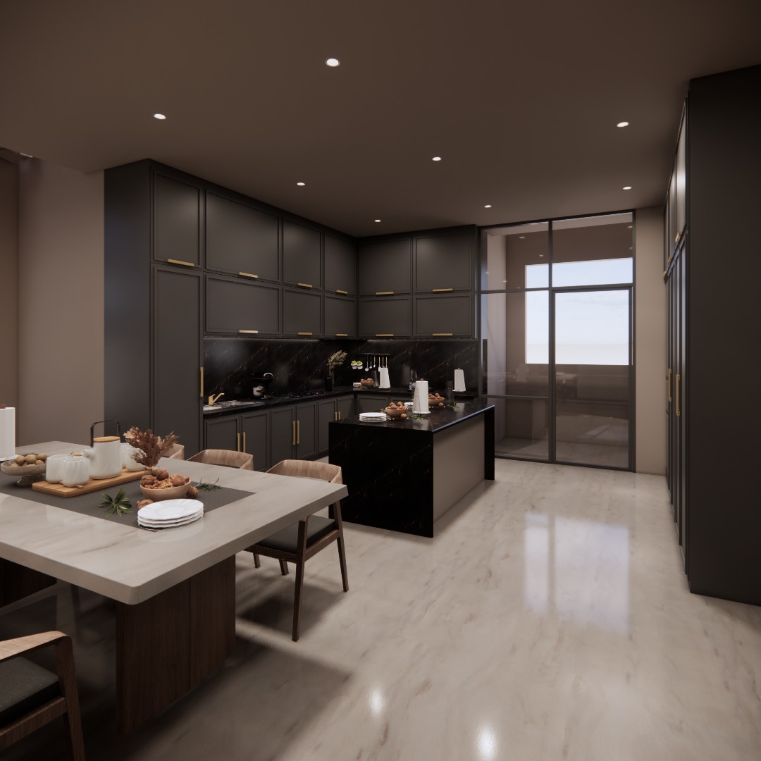 Dining & kitchen — integrated storage