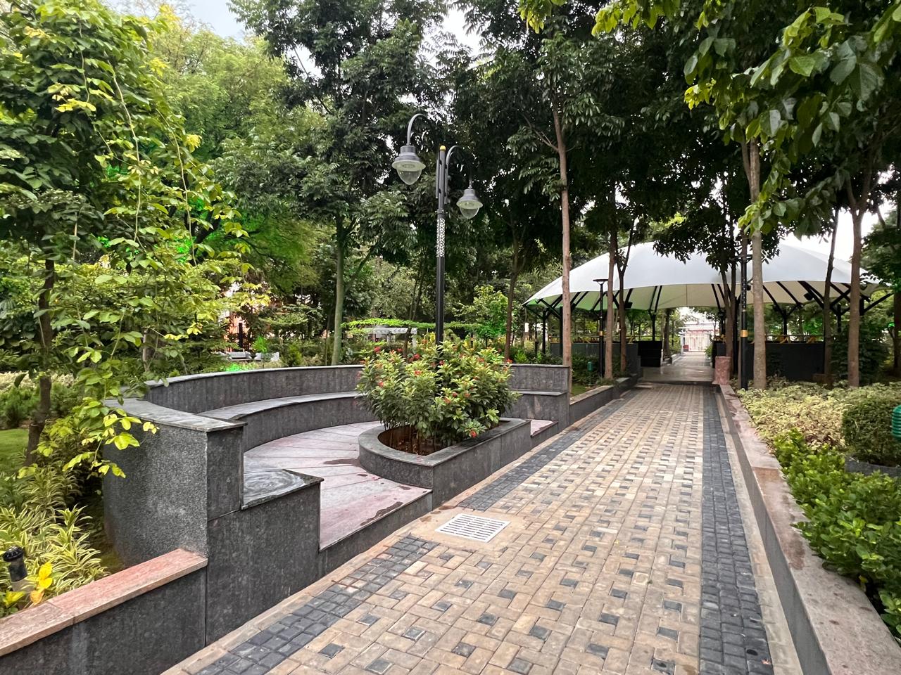 Pathway and planting